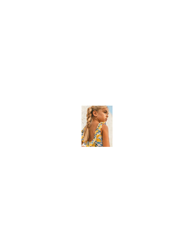 Maillot de bain une pièce pour filles avec imprimé citron