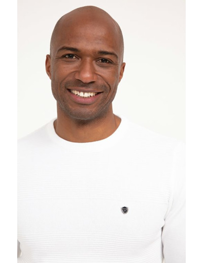 Pull col rond uni Ottoman