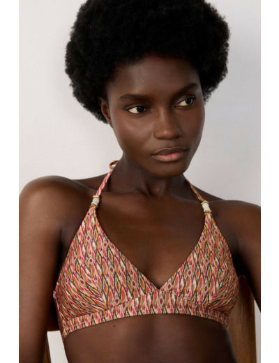 Triangle haut de maillot à motif