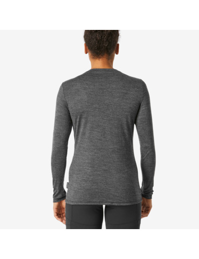 T-shirt laine mérinos de trek & voyage - femme - travel 500
