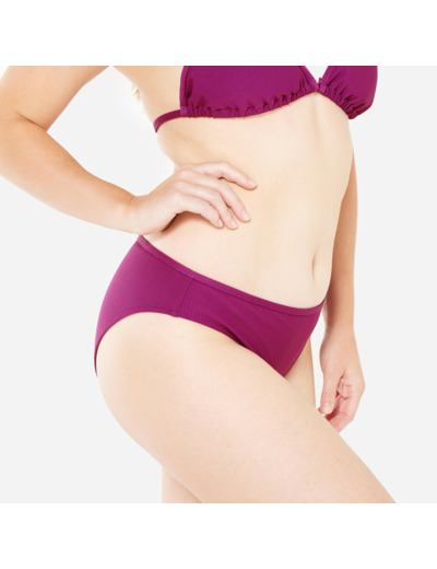 Bas de maillot texturé surf Femme - Nina violet