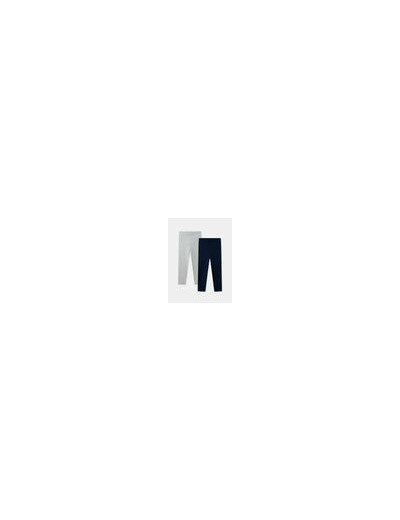 Lot de 2 leggings bleu marine ou gris pour filles