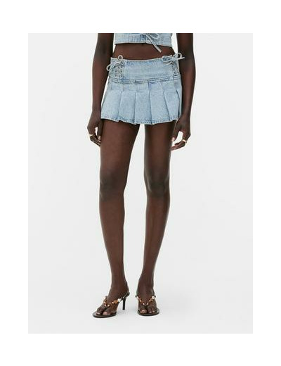 Mini-jupe en jean à lacets Rita Ora