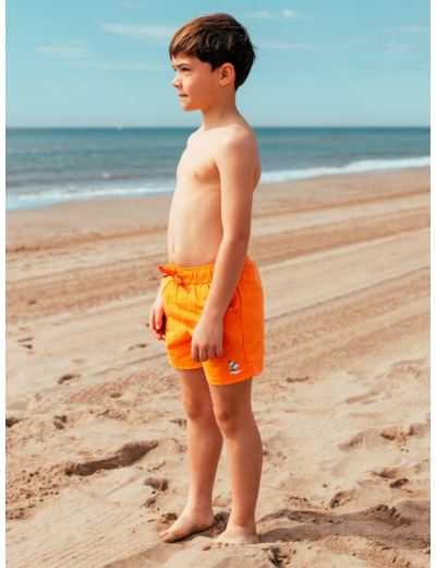 Short de bain orange à motif magique
