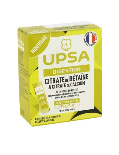 Upsa Citrate De Bétaïne & Citrate De Calcium Poudre 10 Sachets