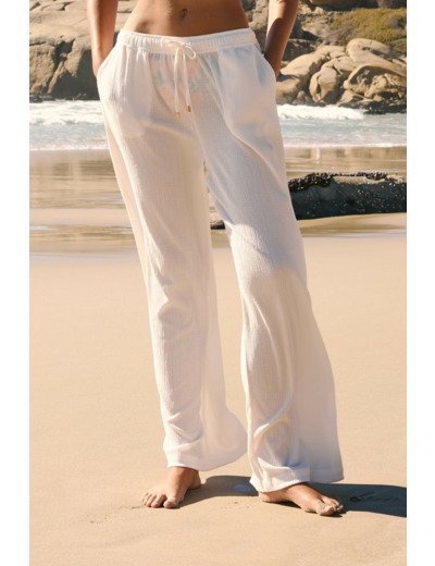 Pantalon fluide élastiqué,Pantalon fluide élastiqué;${refinementColor}