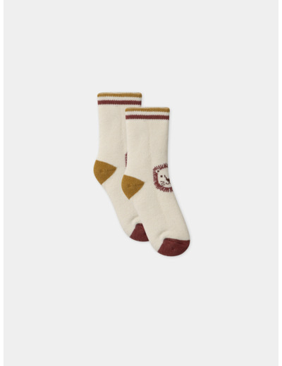 Chaussettes bouclette tête de lion