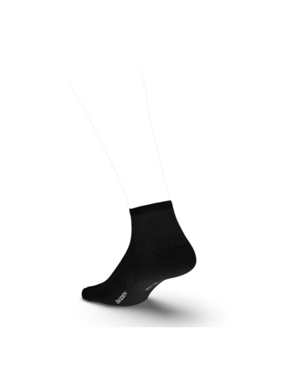 Chaussettes de running run100 noire x3.