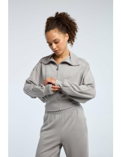 Veste sweat avec détail d'épaule