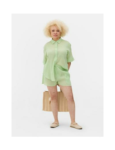 Chemise de plage froissée à boutons