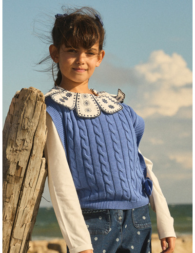 Pull Torsadé sans manches