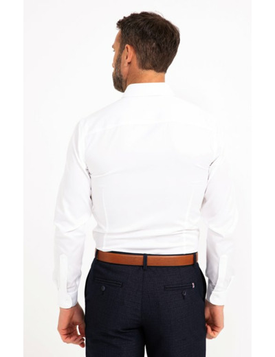 Chemise slim manches longues satin