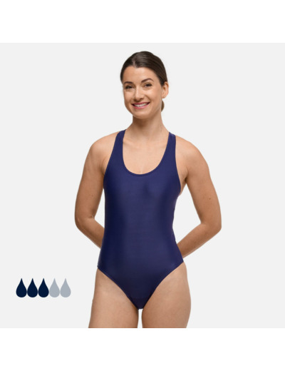 Maillot de bain Menstruel 1 Pièce| Femme & Ado | Flux Moyen | Lola Bleu