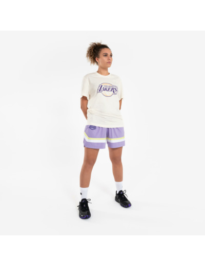 Short de basketball NBA Lakers homme/femme - SH 900 AD Violet