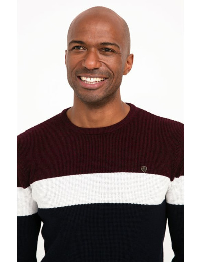 Pull Col Rond Rayé