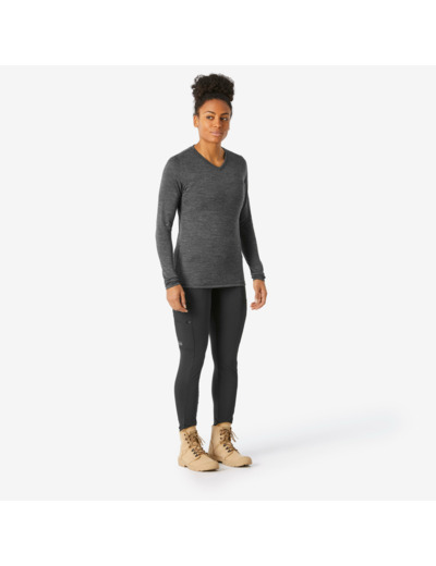 T-shirt laine mérinos de trek & voyage - femme - travel 500
