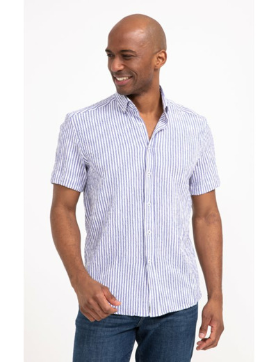 Chemise manches courtes Ray Seersucker