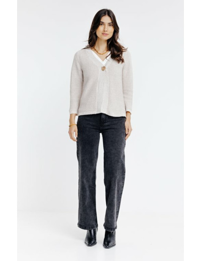 Cardigan maille fantaisie