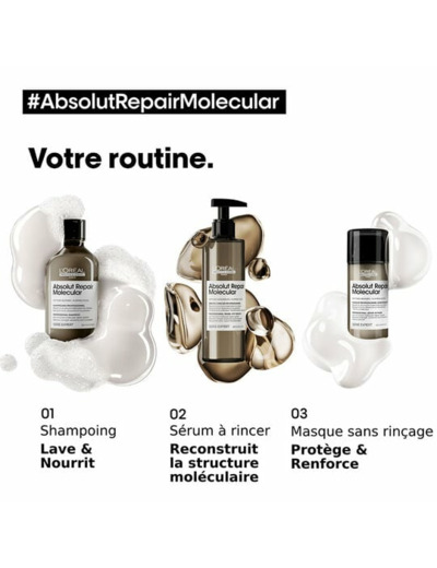 Shampooing réparateur Absolut Repair Molecular 500ml