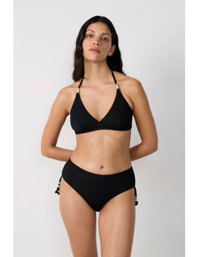 Culotte bikini détails perles bas de maillot