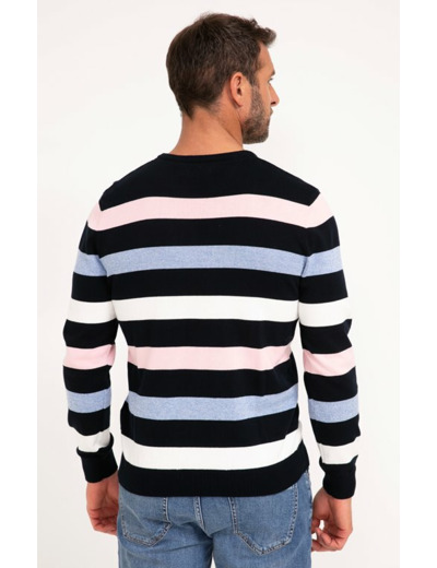 Pull col rond rayé Lovy