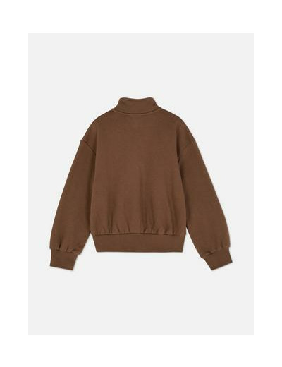 Sweat-shirt graphique à col cheminée