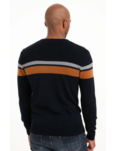 Pull col rond rayé stripe