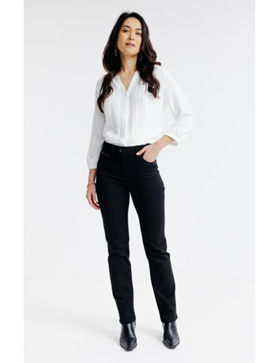 Pantalon coupe droite détail zip