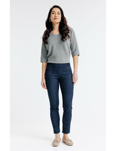 Pantalon en denim et détails fantaisie