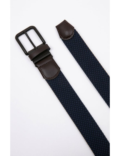 Ceinture tressée homme à boucle