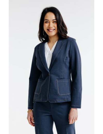 Blazer en maille doublée