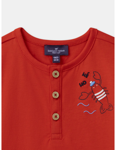 Tshirt rouge crabe et homard