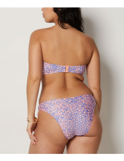 Bandeau armaturé haut de maillot imprimé léopard