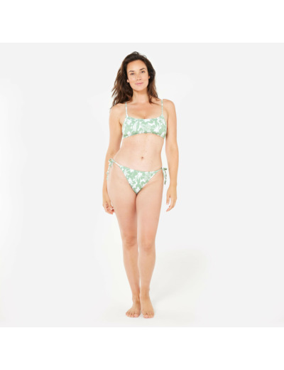 Haut de maillot de bain brassière surf Femme - Roxy Flower kaki