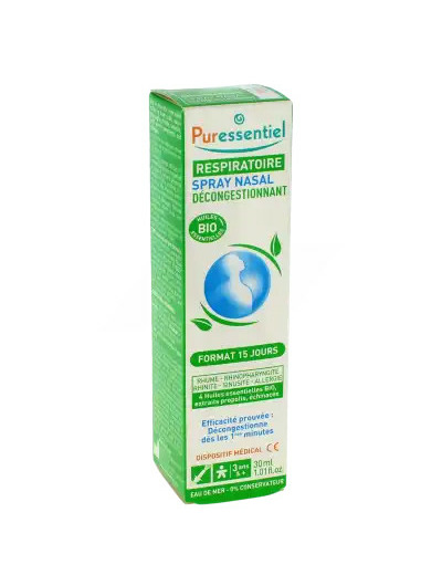 Puressentiel Respiratoire Spray Nasal Décongestionnant Aux He Bio 15 Ml