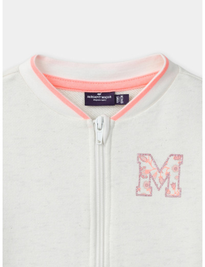 Sweat zippé à volants