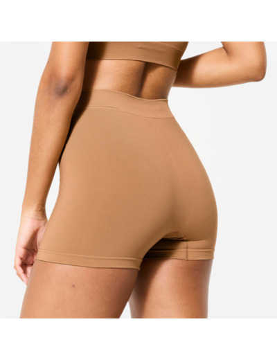 Boxer short de sport taille haute Femme - caramel