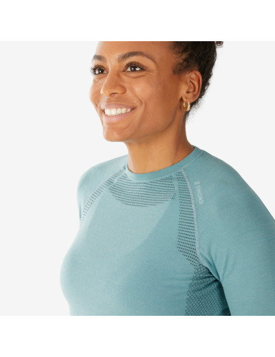 Tee-shirt seamless manches longues en laine femme - alpinism
