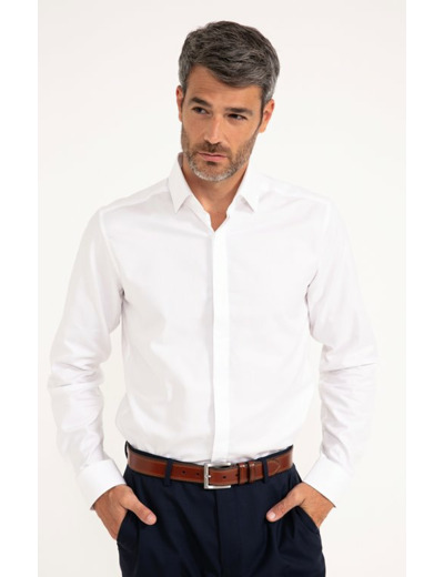 Chemise ajustée manches longues Microlos