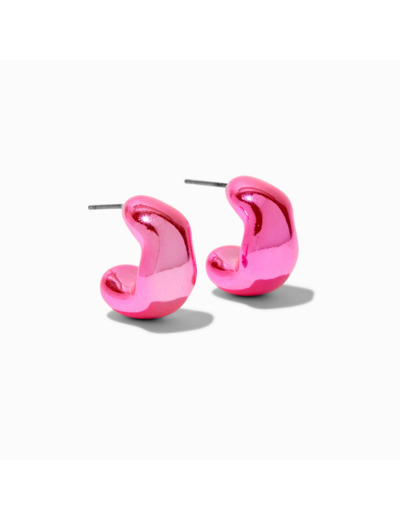 Pendantes 2,5 cm haricot épais roses