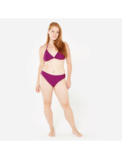 Bas de maillot texturé surf Femme - Nina violet