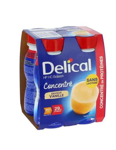 Delical Boiss Hphc Ct Nutrim Vanille 4 Bouteilles De 200 Ml