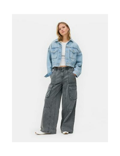 Pantalon cargo décontracté à nouer à la taille