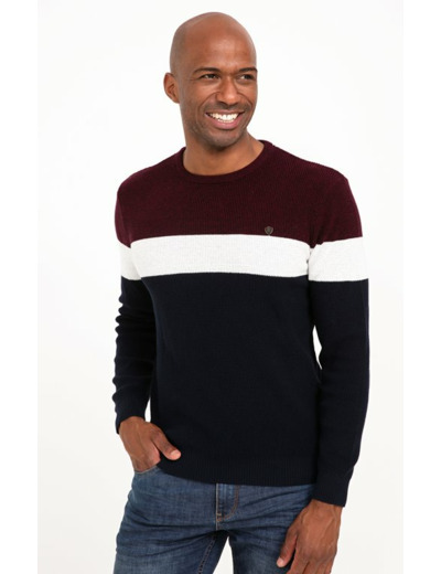 Pull Col Rond Rayé