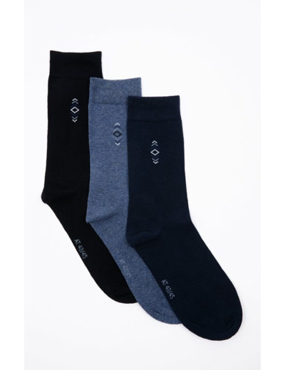 Lot 3 paires chaussettes homme