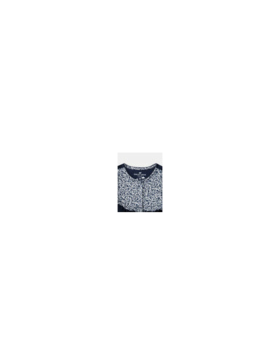 Grenouillère bleu marine à imprimé floral pour bébé fille
