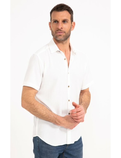 Chemise manches courtes Crepon