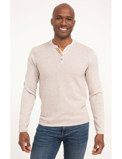 Pull col tunisien uni Jerti