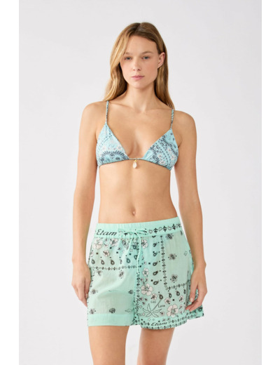 Short imprimé en coton,Short imprimé en coton;${refinementColor}