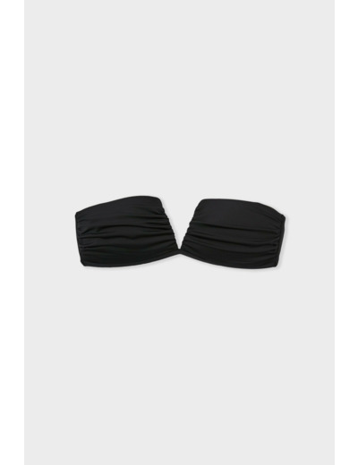 Bandeau coques fines bretelles amovibles haut de maillot